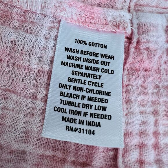 Wonderly Coral & White Tie Dye Earthy Boho 100% Cotton Soft Flowy Blouse - XL - Picture 9 of 9